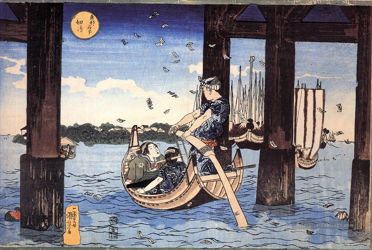 passeur Utagawa Kuniyoshi ukiyo e Peintures à l'huile